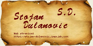 Stojan Dulanović vizit kartica